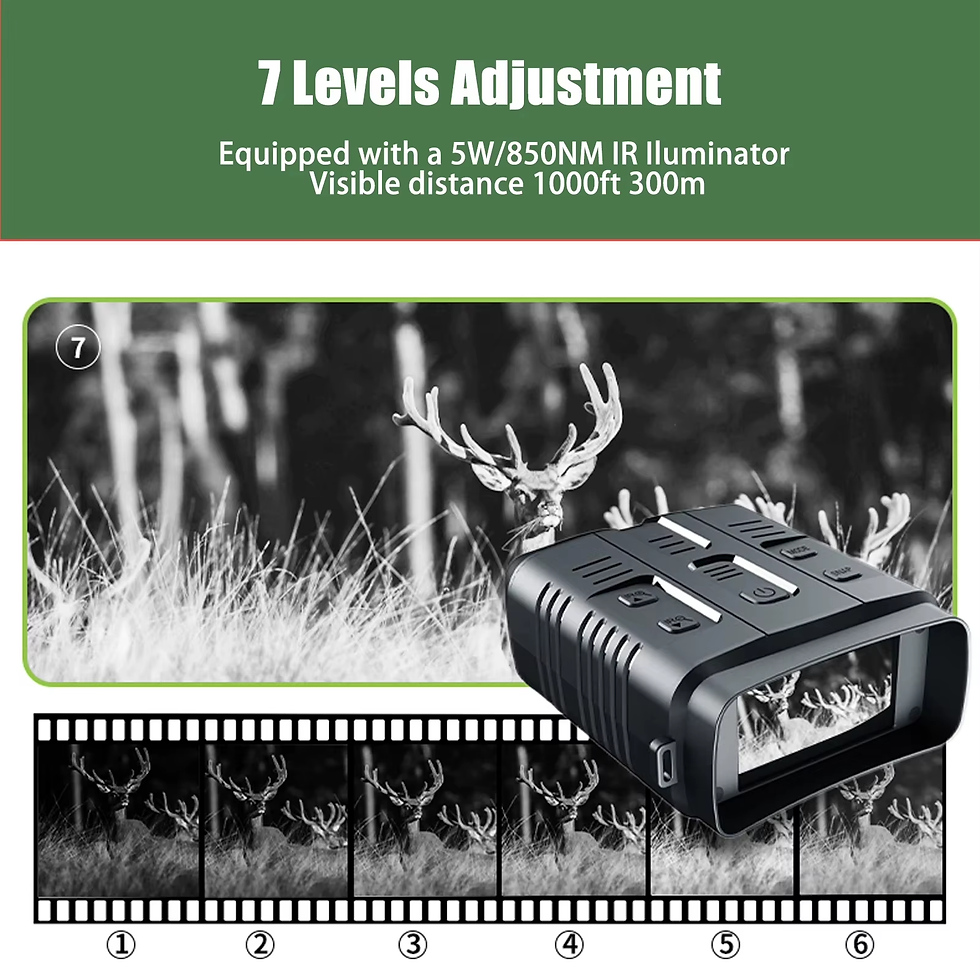 תמונה ממוזערת: 4K Night Vision Binocular Device 10X Digital Zoom Full Dark 800M Infrared Wifi T