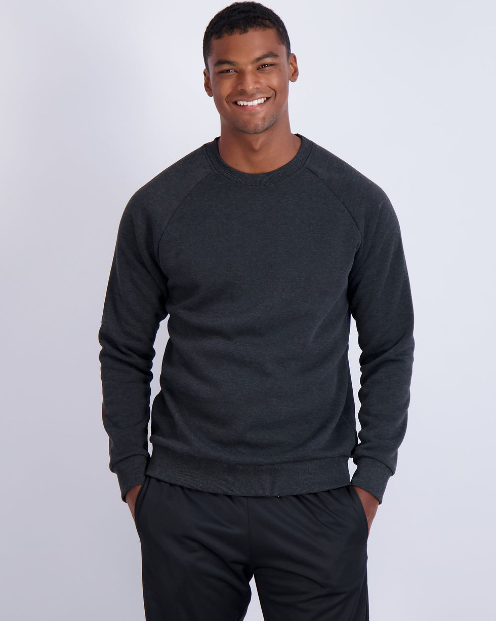 תמונה ממוזערת: 3 Pack: Men'S Soft Plush Fleece Crewneck Sweatshirt - Athletic Pullover Sweater 