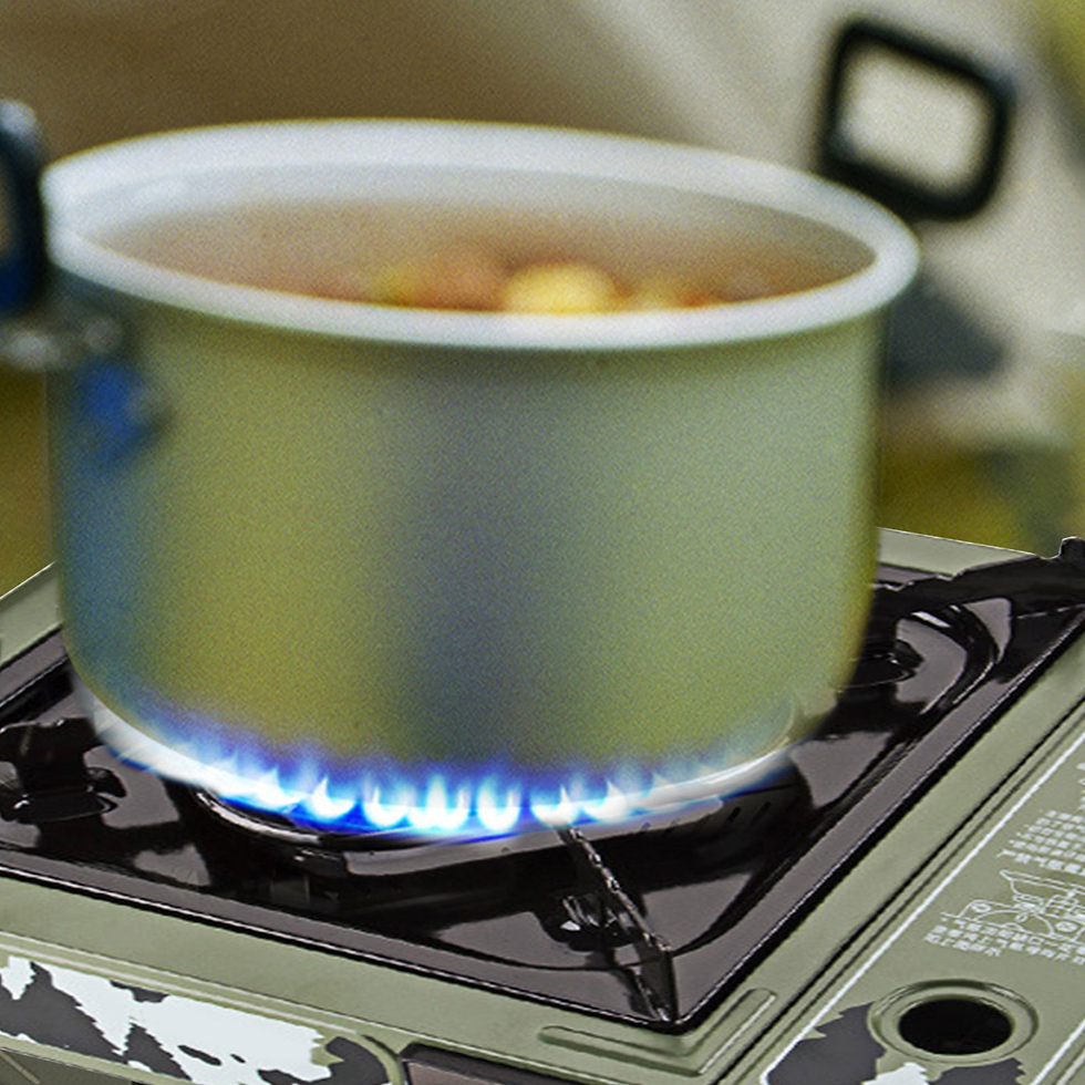 Thumbnail: Portable Gas Stove with Map Hot Pot Waska Fuel Tank Barbecue Outdoor Camping Sto