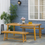 Thumbnail: 3 Pieces Picnic Bench Set with Table and 2 Benches