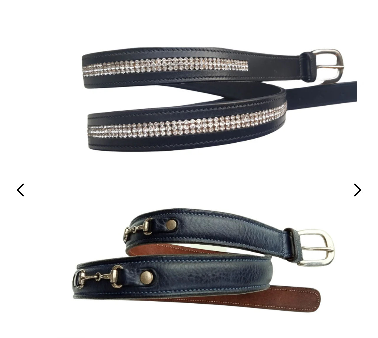 Leather Belt / Diamante / Medium