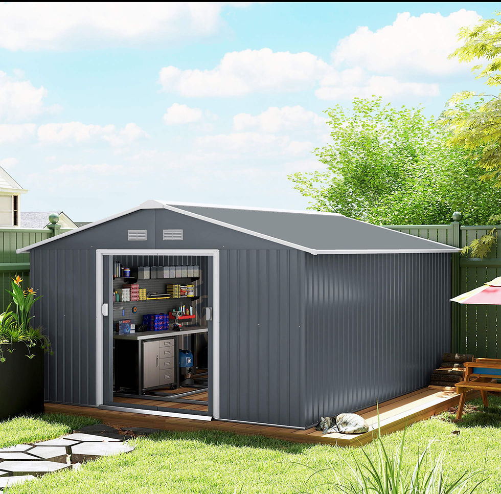 Thumbnail: 13 x 11ft Metal Garden Shed