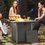 Thumbnail: Gas Fire Pit Table, with Cover - Dark Grey