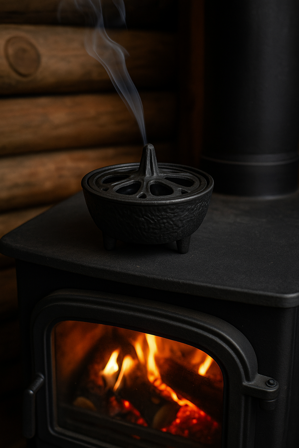 🔥 Cast Iron Wax Melt Burner – Perfect for Log Burners 🔥