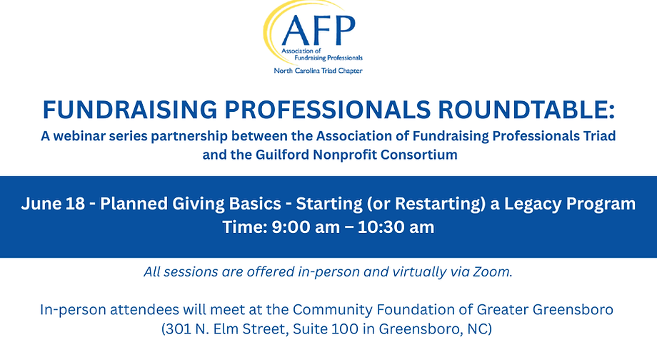 Copy of Fundraising Professionals Roundtable A webinar series partnership between the Asso