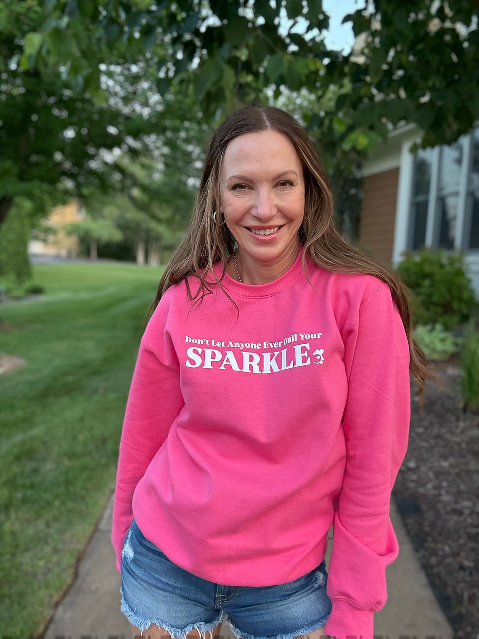 Thumbnail: SmallTownMe Pink ‘Sparkle’ Crewneck