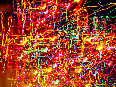 Arte luminosa laser multicolore
