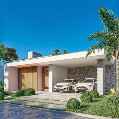 Sua arquitetura de formas puras convida a uma experiência de vida serena e autêntica.. 
Arquitetos em Torres RS | Müller Arquitetura | Casa moderna.