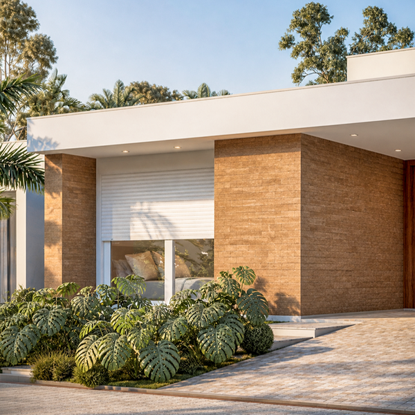 A transparência pontual das aberturas cria conexões sutis entre interior e exterior, permitindo que a luz natural participe ativamente da experiência dos espaços.