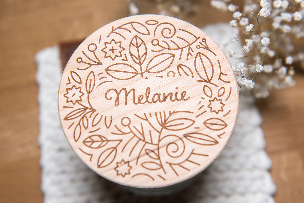 Miniaturbild: Geschenkglas "Ornament" personalisiert