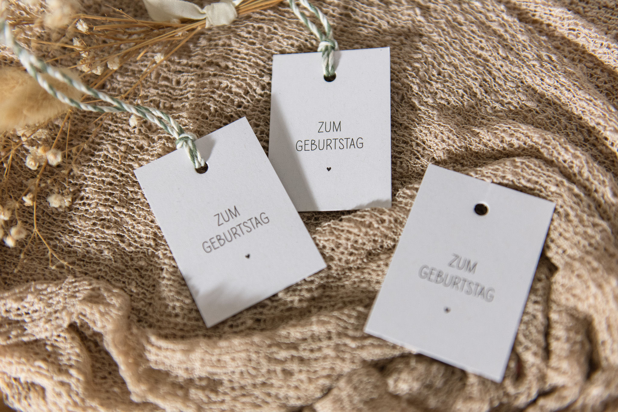 Textanhänger "Zum Geburtstag"