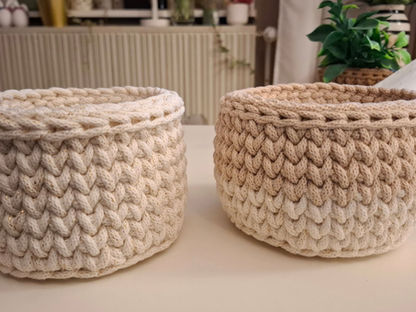 Bauchige Körbchen häkeln!