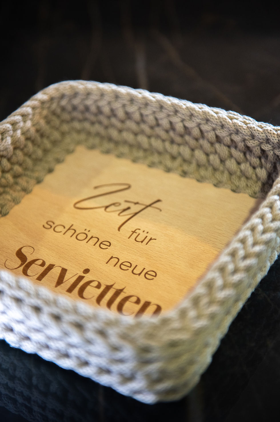 Miniaturbild: Holzboden "ZEIT FÜR SERVIETTEN"