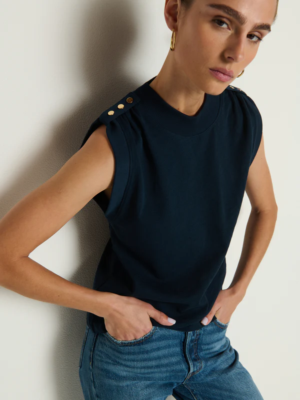 Nation | Mikka Buttoned Shoulder Tank