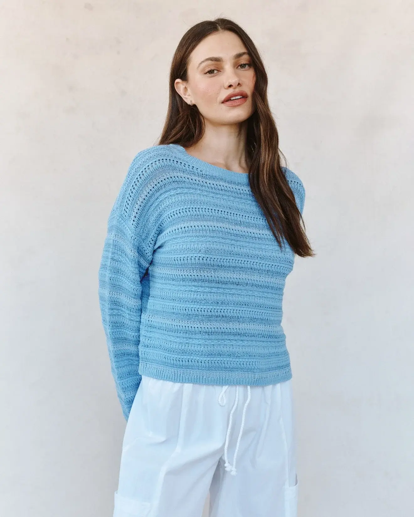 Bella Dahl | Textured Crew Neck Sweater