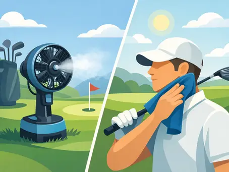 Misting Fan Versus Cooling Towel for Golf