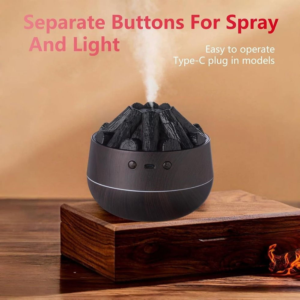 Thumbnail: Charcoal Fire LED Aromatherapy Diffuser - Dark Wood