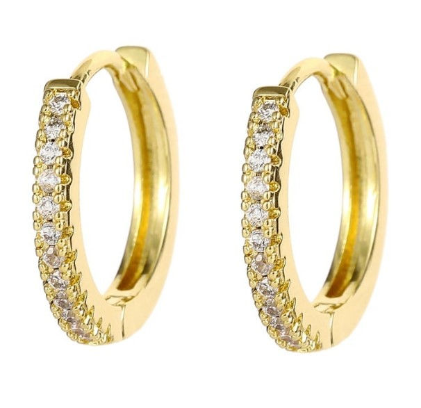 Round Ear Buckle Earrings - 15mm