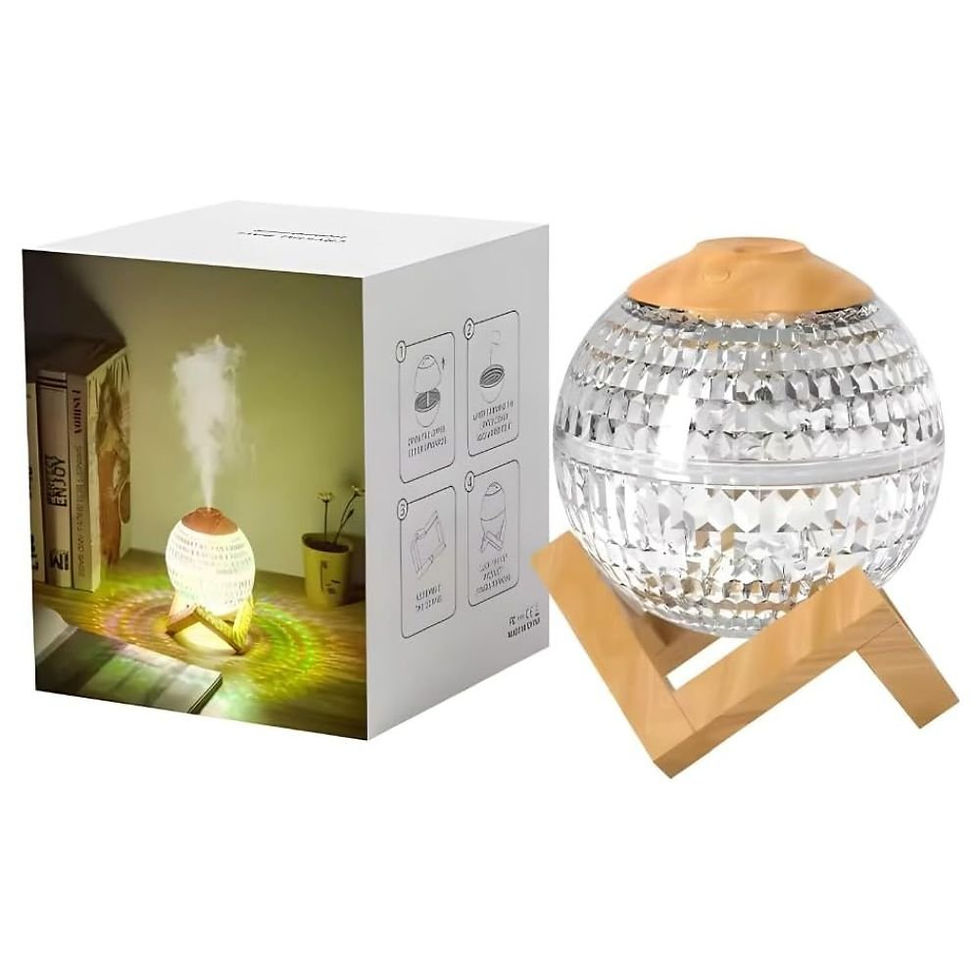 Thumbnail: Crystal LED Aromatherapy Essential Oil Diffuser with Wooden Stand