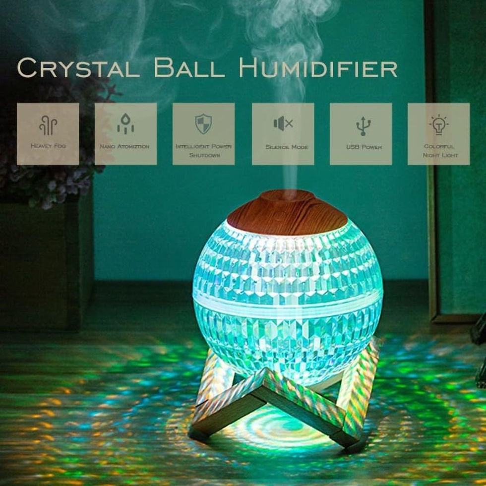 Thumbnail: Crystal LED Aromatherapy Essential Oil Diffuser with Wooden Stand