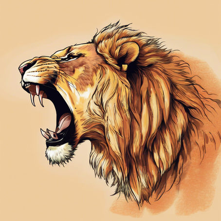 Roaring of a lion