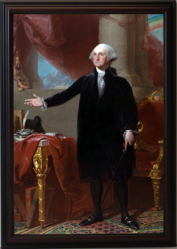 ランズダウン ポスター ジョージ・ワシントン 額縁付きランズダウン