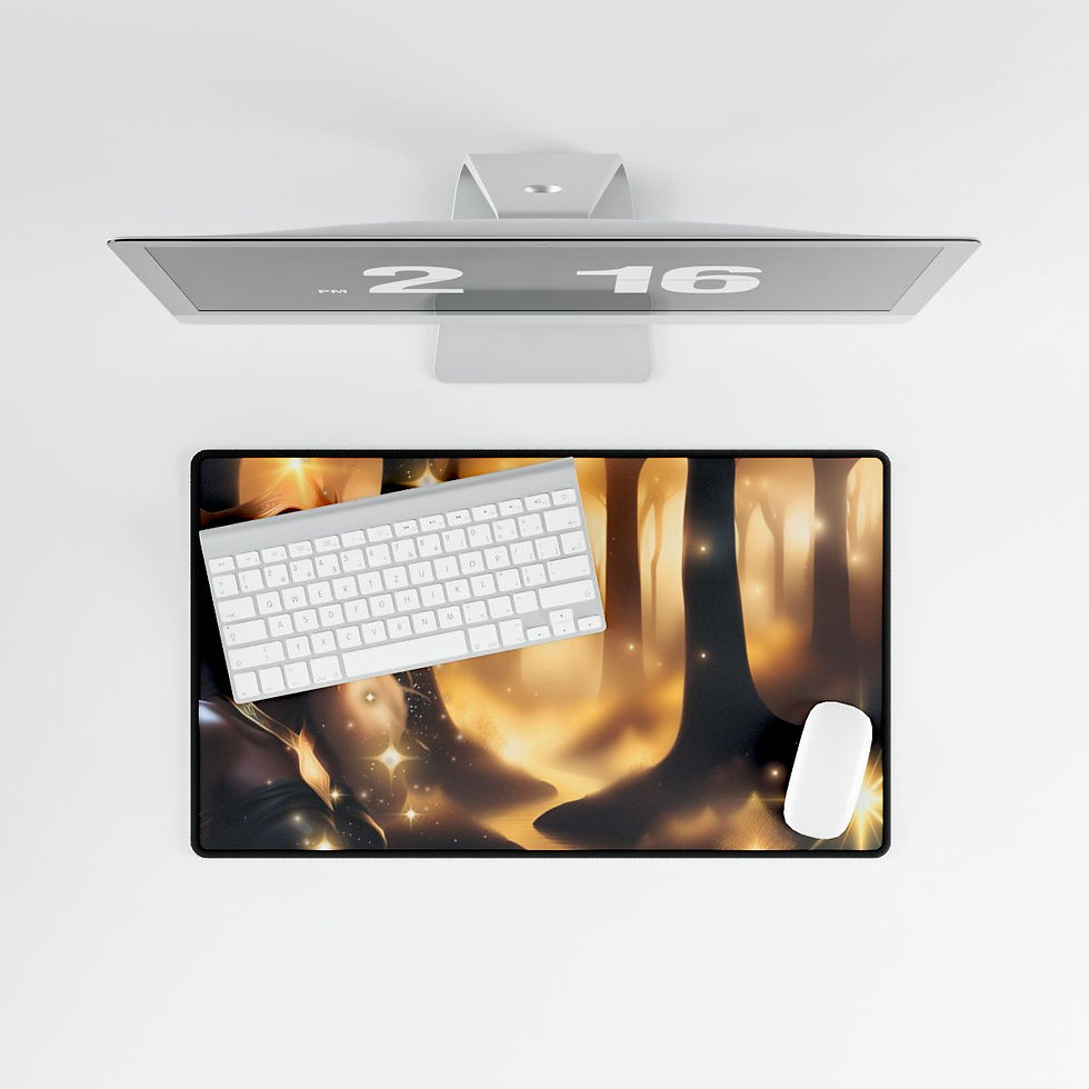 Thumbnail: Dark Forrest Gold Fantasy Desk Mats