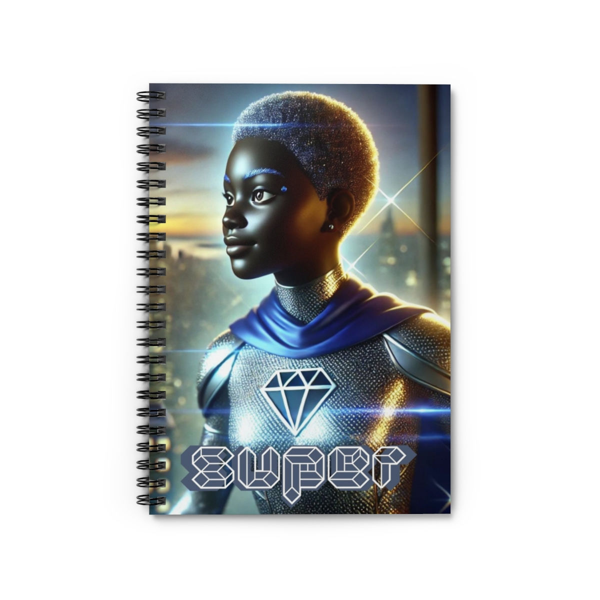 Diamond Super Hero Spiral Notebook - Ruled Line