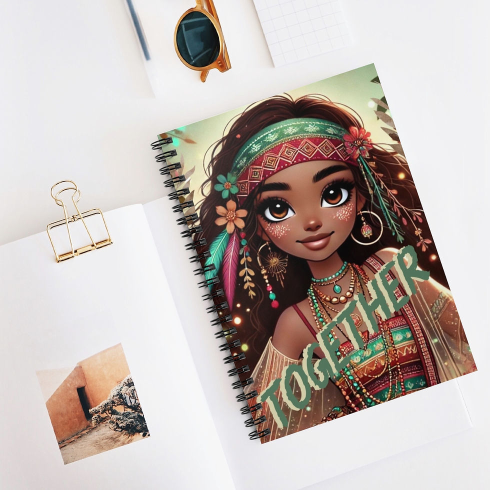 Thumbnail: Boho Together Spiral Notebook - Ruled Line
