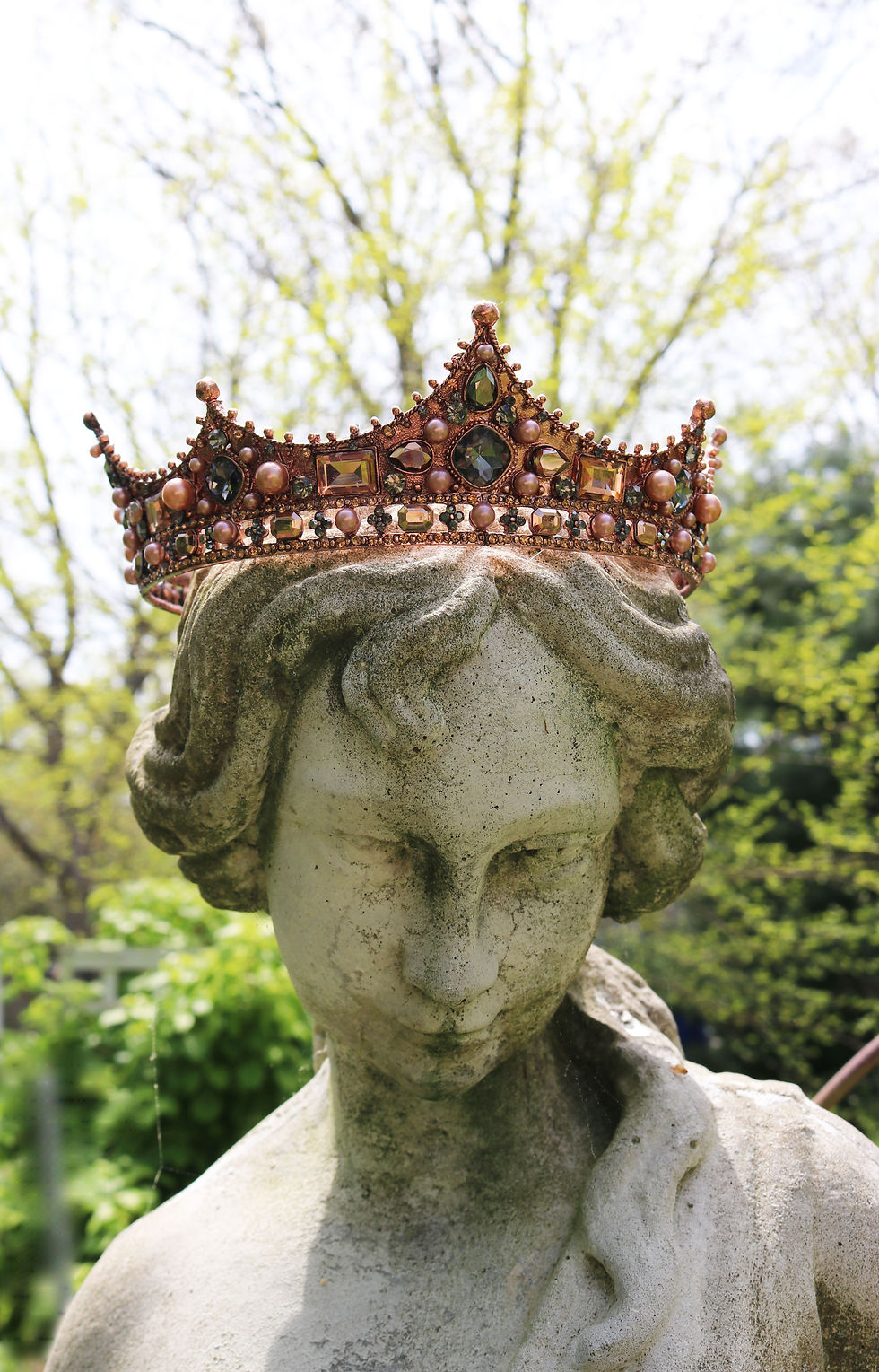 Miniatura: GOTHIC GAME of THRONES Style Crown ~ Champagne Pearls & Smoky Topaz Crystals