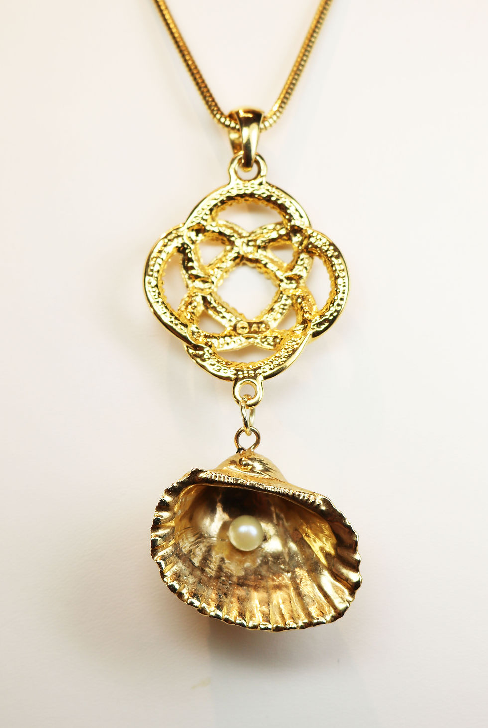 Miniatura: VINTAGE 1980s ANNE KLEIN *signed* Necklace ~ 14K Gold Plated Gold Necklace