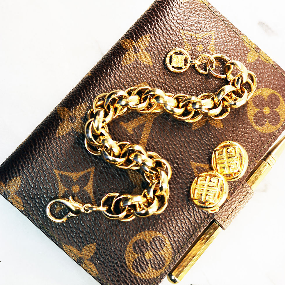 Thumbnail: ⚜️ Vintage GIVENCHY Gold Logo Bracelet