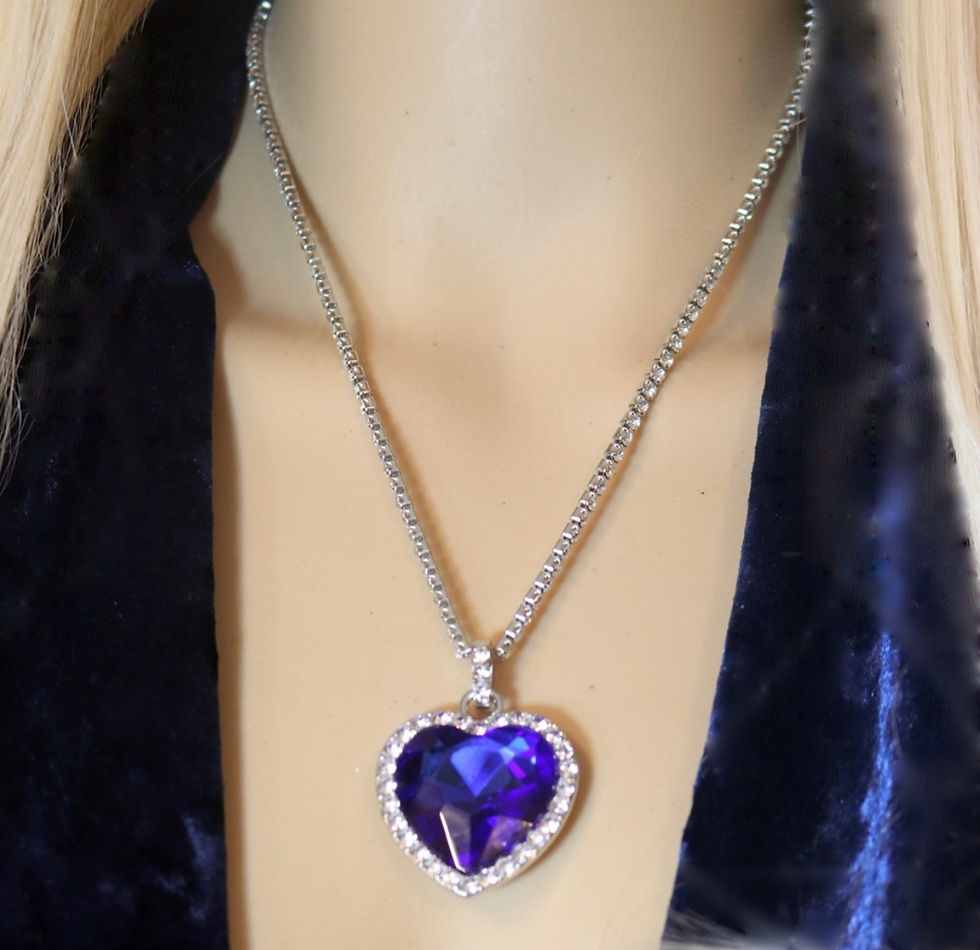 Miniatyrbilde: 💎 “Le Cœur de la Mer” Titanic - “Heart of the Ocean” 925 Silver Necklace 💙💎