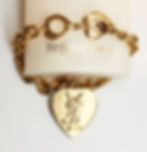 Miniature : ⚜️ EXQUISITE YVES SAINT LAURENT *signed* Logo & Cobalt Heart Vintage Bracelet