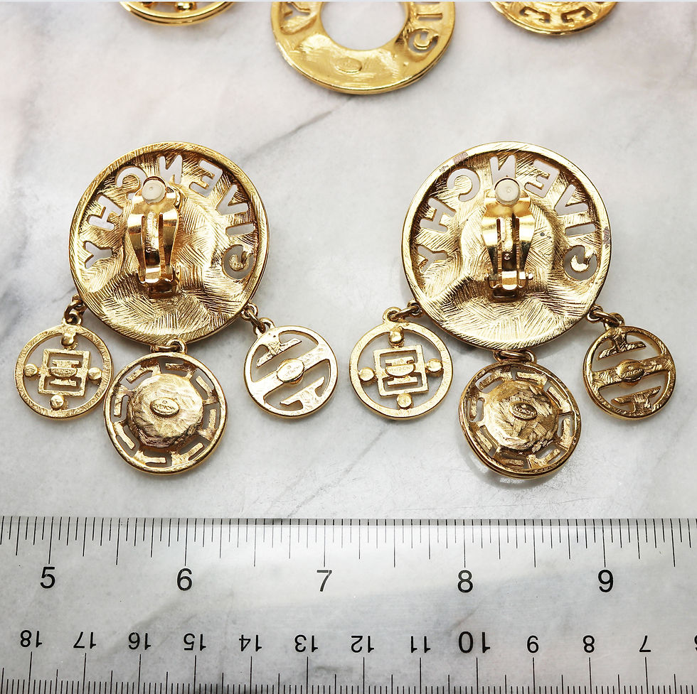 Thumbnail: ⚜️ Vintage GIVENCHY LOGO Pearl & Crystal Earrings