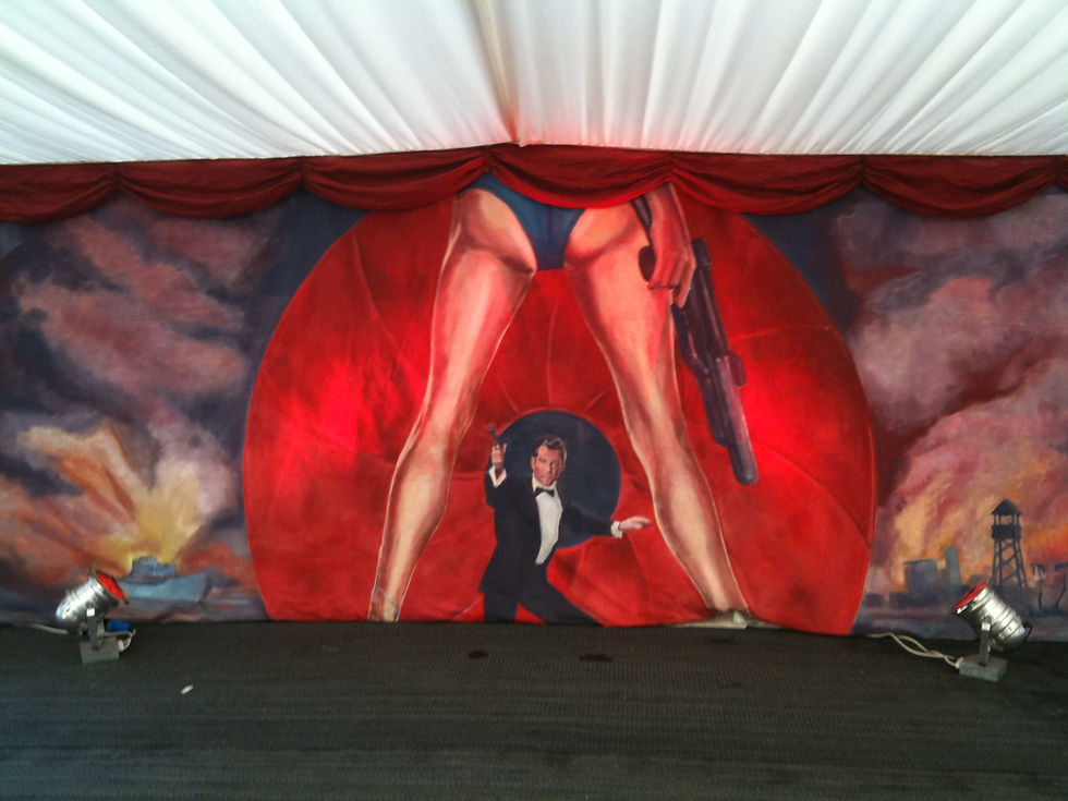 James Bond party theme backdrop
