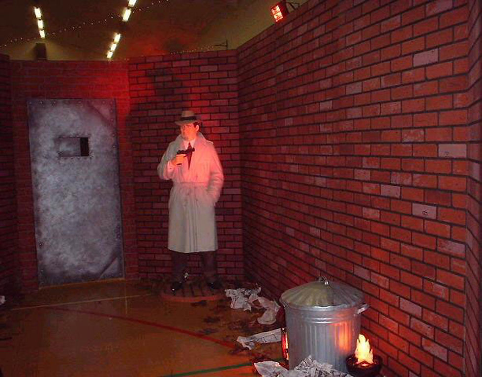 Brick Alleyway with speakeasy door