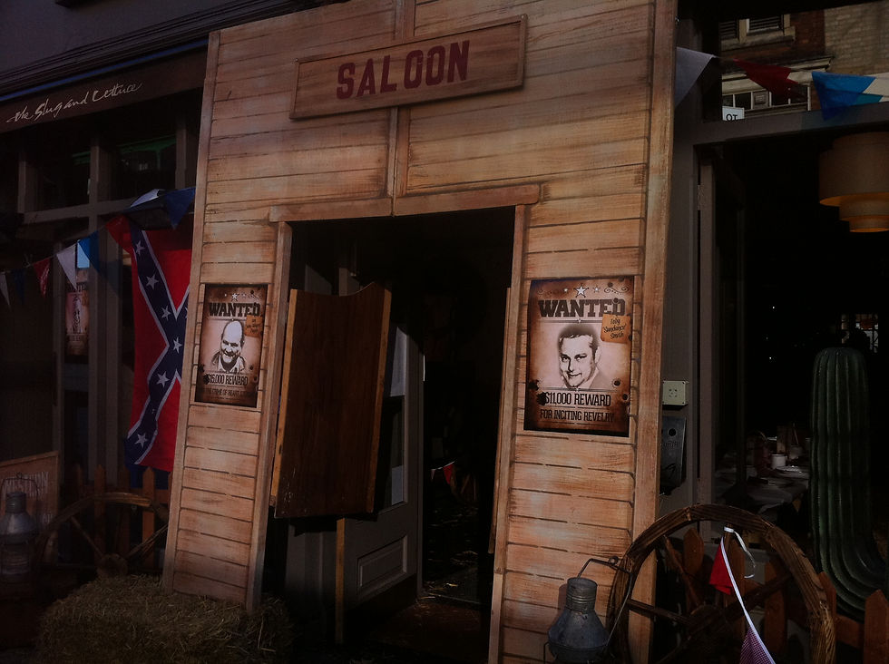 Wild west theme saloon door entrance