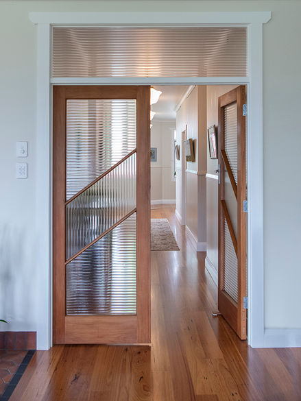 reeded glass doors