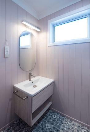 Pink visitor toilet