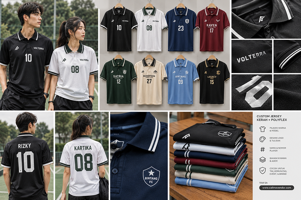 Jersey Berkerah + Polyflex, Kombinasi Simpel yang Bikin Jersey Makin Menonjol