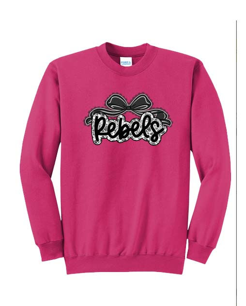 Rebels Floral Pink Crew Sweatshirt