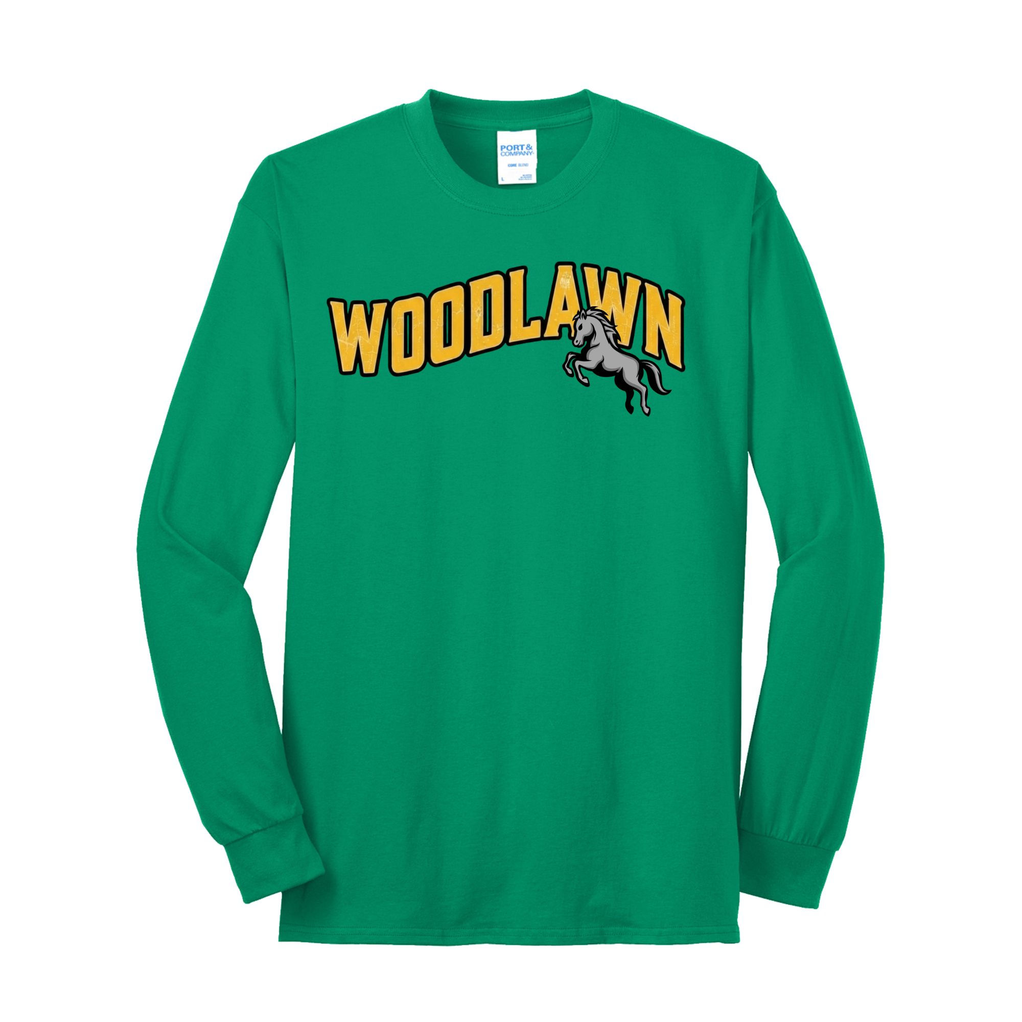 Woodlawn Green Long Sleeve Tee- WES