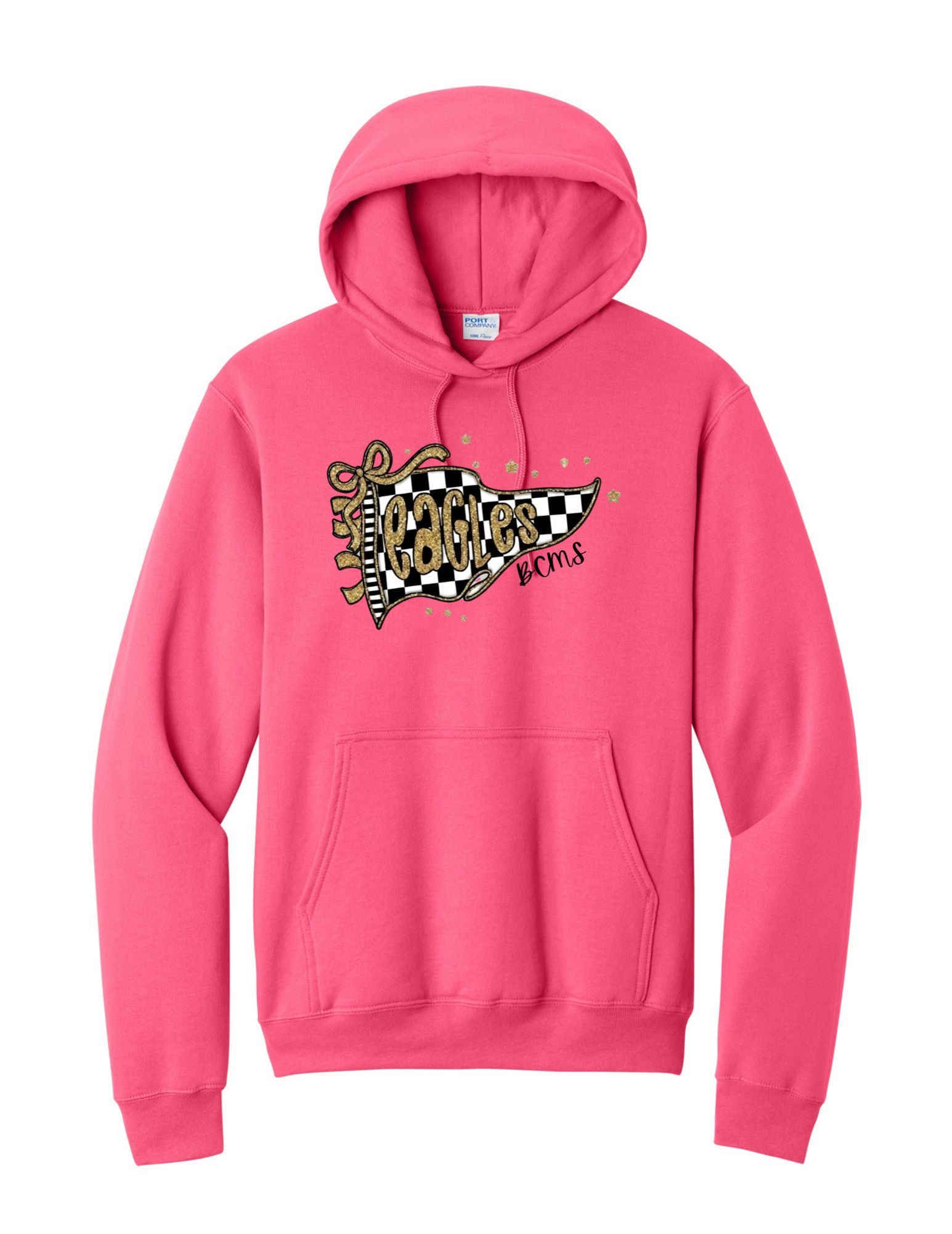 Eagles Pennant Hooded Sweatshirt- Pink