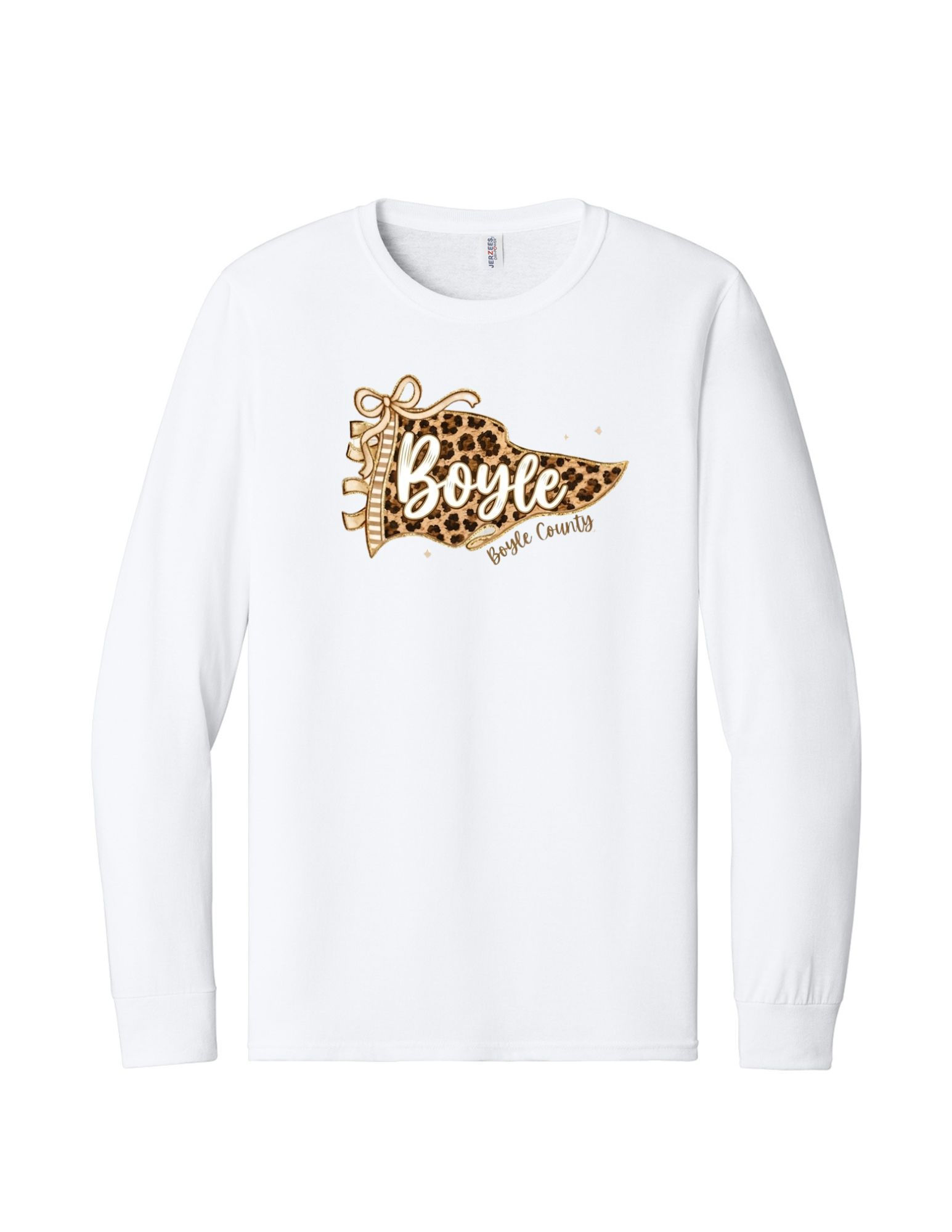 Boyle Pennant Long Sleeve Tee- White