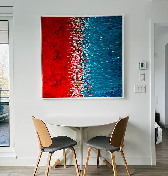 The Fortunate Encounter of the Opposites
acrylics on canvas
42x42 inches