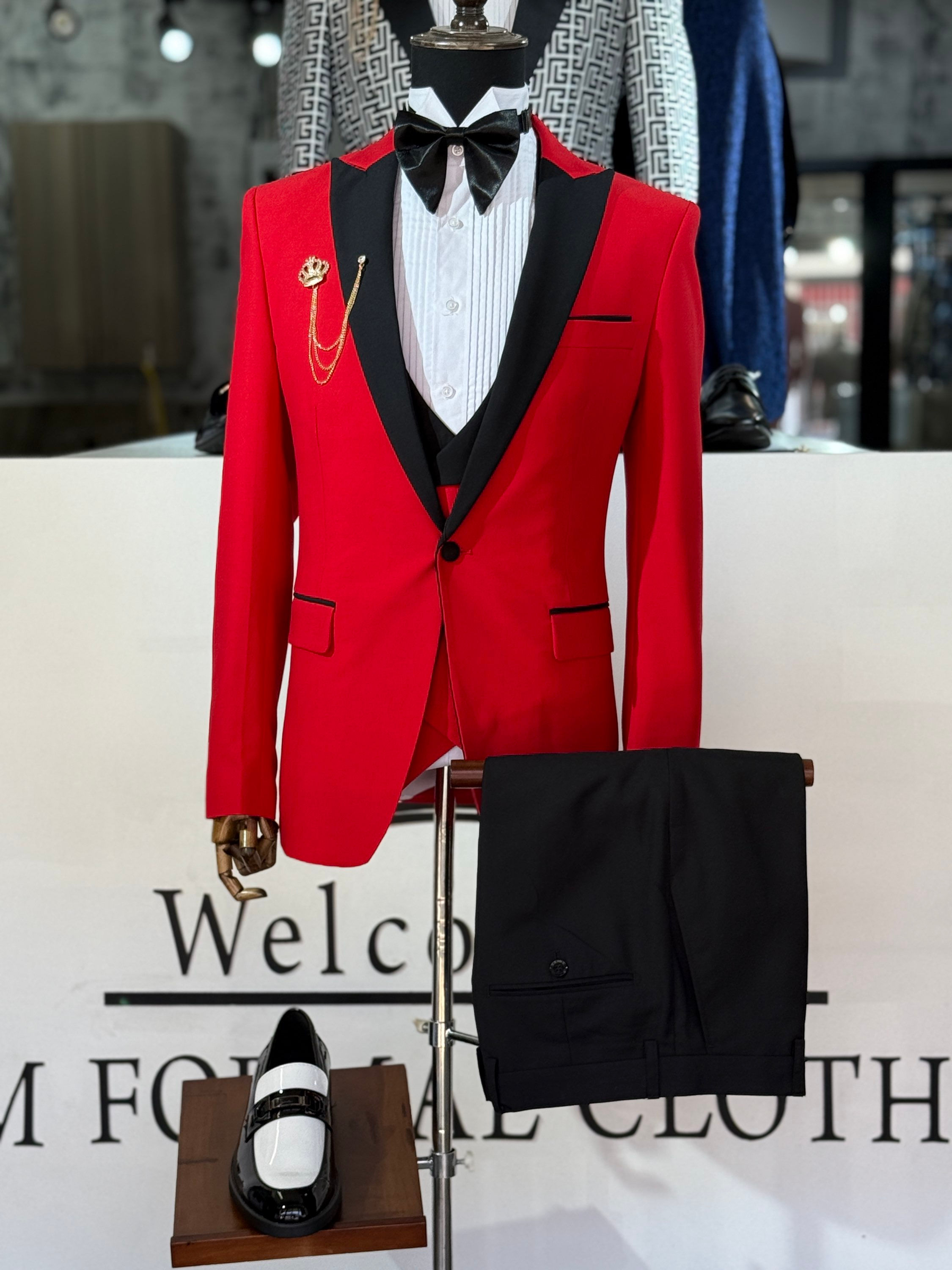 Red Tuxedo Suit