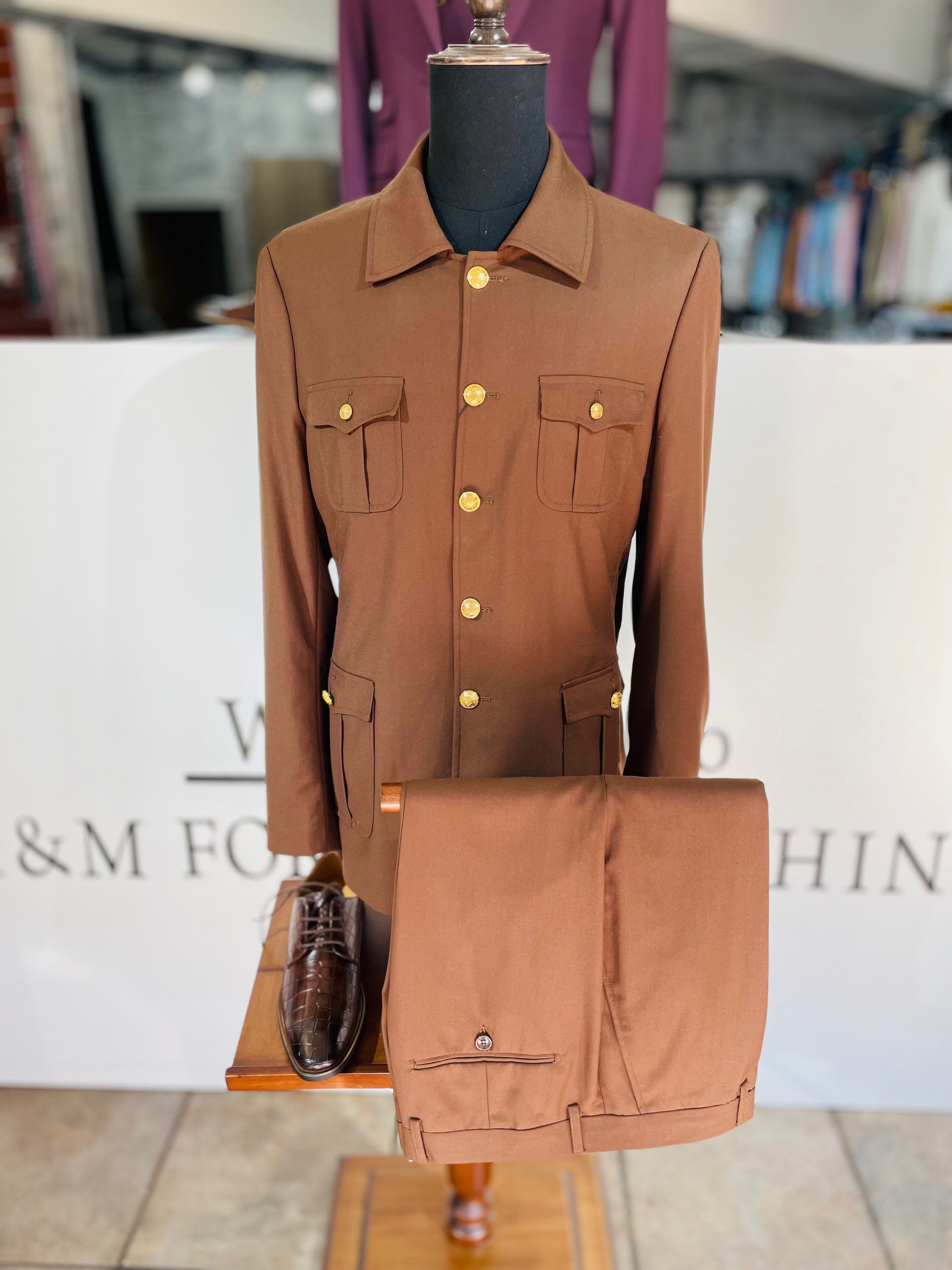 Brown Safari Suit