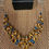 Thumbnail: Golden & Blue Topaz Silver Necklace