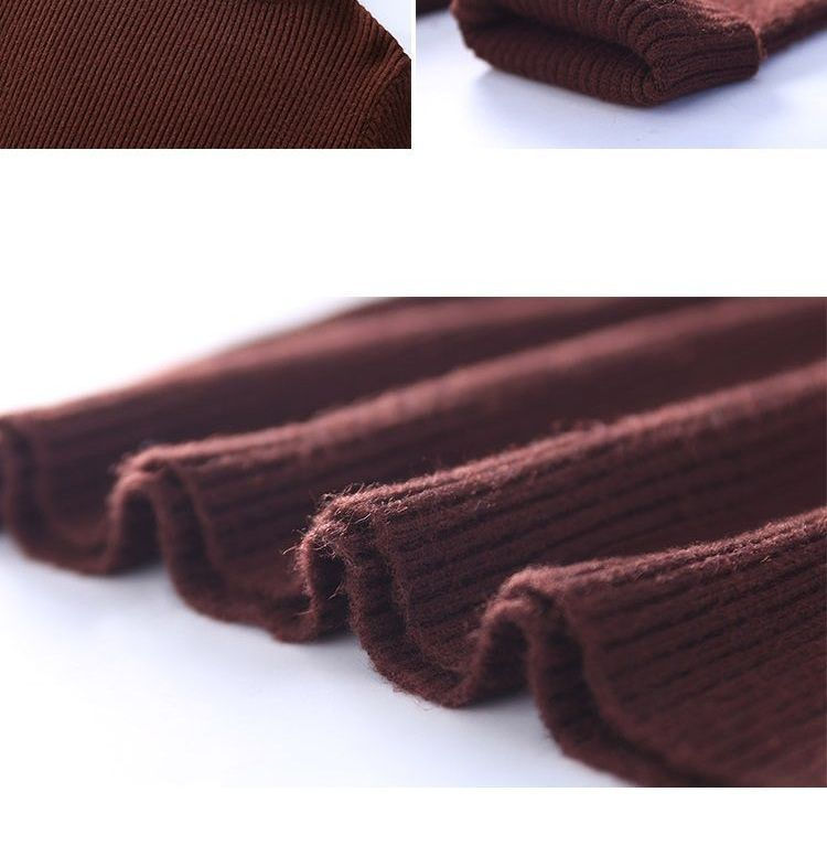 Miniature : Long-Sleeve Turtleneck Ribbed Knit Top